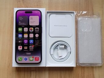  APPLE iPhone 14 Pro 128GB Deep Purple - ZÁRUKA - TOP STAV