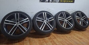 Alu kola R17 5x100 Škoda + letní pneu 215/40/17 Barum