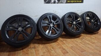 Alu kola R17 5x100 Škoda + letní pneu 215/40/17
