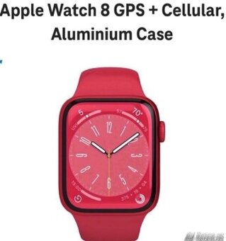Watch 8 cell 45 Red, Red Sport Band(Chytré hodinky)