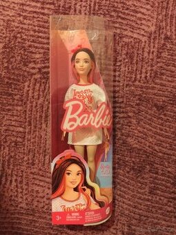 Barbie® Mattel Panenka modelka v bílo červených šatech