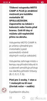 VSTUPENKA MOTOCAMP A PLUS MOTO GP - 1