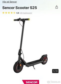 Elektrická koloběžka Sencor scooter S25 - 1