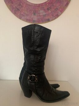 Kožené boty zimní vel. 37