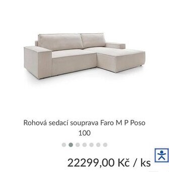 Rohová sedací souprava