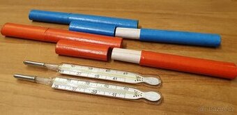 MINUTOVÝ RTUŤOVÝ TEPLOMĚR LÉKAŘSKÁ RYCHLOBĚŽKA..