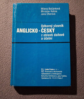 Odborný anglicko-český slovník z oblasti daňové a účetní.