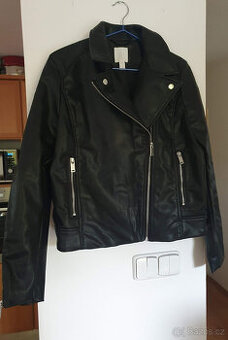 H&M Dámská černá koženková bunda vel. 40 nová