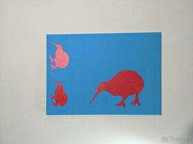obraz Kiwi jde - akryl na plátně 50x70