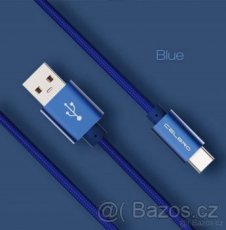 Kabel USB-C 5A 1m modrý