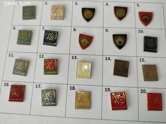 ČESKÉ VINAŘSKÉ ZÁVODY - SBÍRKA ODZNAKŮ.