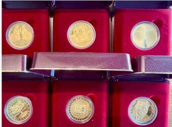 6 x zlatá mince ČNB 10 000 Kč proof (komplet)