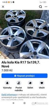 Prodám Alu kola kia