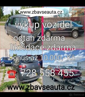 Ekologická likvidace vozidel bonus až 10.000,- Kč