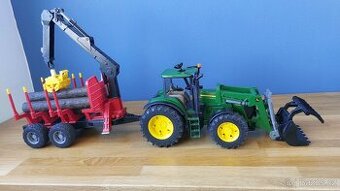 Traktor Bruder John Deere 7930 + vlek