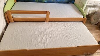 Postel jednolůžko s přistýlkou z masivu