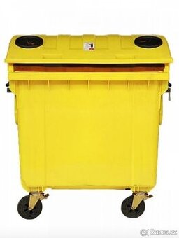 Prodám kontejnery - popelnice 1100 l nové, čisté, nikdy nepo