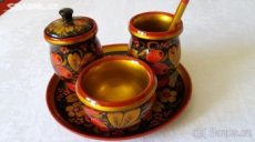 Sada misek s tackem drevo malba