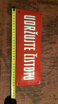 Plechová cedule smaltovaná