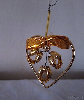 vánoční ozdoby – srdíčka