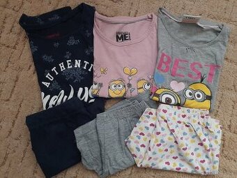 Dívčí pyžamo, krátký rukáv, vel.122-128,134-140