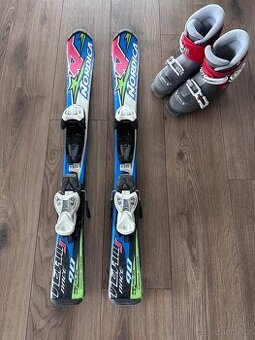 Dětské lyže 90 cm. + lyžařské boty vel. 30