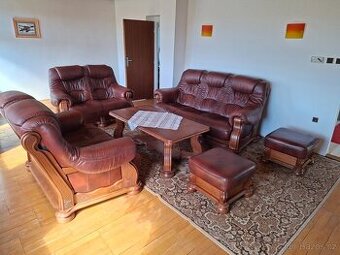 Velká sedací souprava pravá kůže