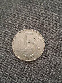 5 koruna 1938 ČSR