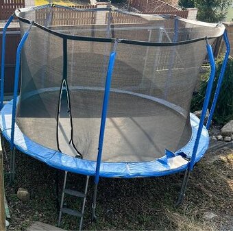 Trampolína Marimex Plus 366, vnitřní ochranná síť, schůdky