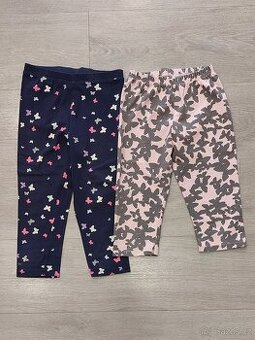 2x legíny kraťasy s motýlky vel. 140/146