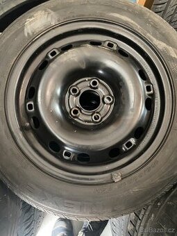 Plechové disky 15” 5x100 a letní pneu 185/60/R15