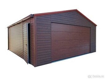 Plechová garáž 5,8x6m.