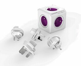 Cestovní adaptéry Powercube violet - 2 ks