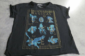 Harry Potter dětské černé tričko vel.134 s obrázky