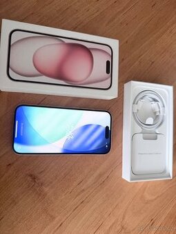 Iphone 15,128 GB, barva ruzova. Stav: jak novy
