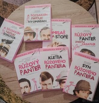 Prodám sbírku 7x DVD RŮŽOVÝ PANTER