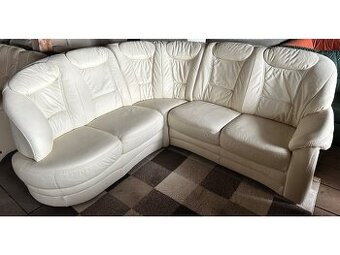 Luxusní rohová kožená sedací souprava ,2752
