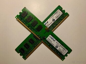 4GB (2x2GB) DDR2 800 Mhz Cl5 zn..Crucial (Micron) do PC