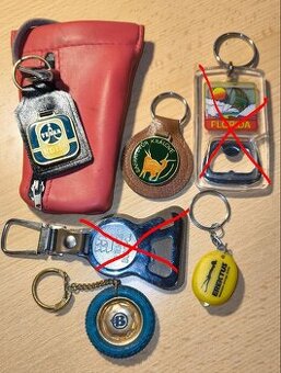 Sběratelské klíčenky, 4 kusy.