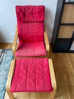 Ikea křeslo a podnožka