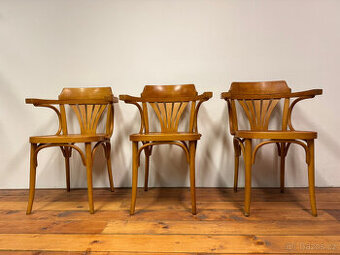 Oblíbená křesla TON č.25 (větší model) 7 kusů