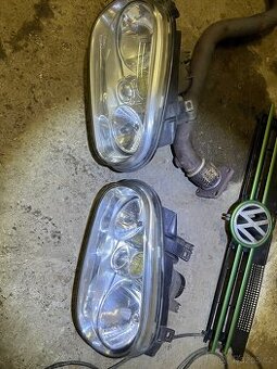 Světla přední vw golf iv sklenena