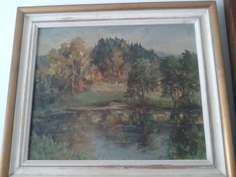 obraz, krajinka signován Rodon