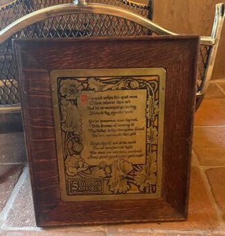 Starožitná kovová plaketa