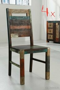 Jídlelní židle GOA z masivního dřeva (Set 4+1)
