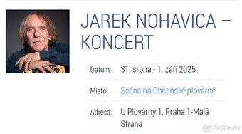 JAREK NOHAVICA – KONCERT 31.08.2025