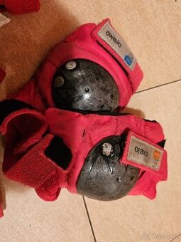 Sada 3 párů dětských chráničů Oxelo Play - růžové