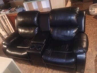 Kožené dvojkřeslo