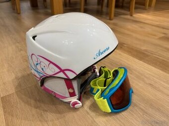 Dětská lyžařská helma + brýle Relax