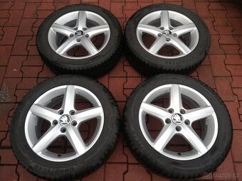 zimní alu Škoda,VW,Seat 205/55/16 Goodyear ,5x112